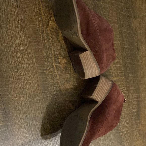 Lucky Brand Burgundy Suede Booties - Picture 3 of 4